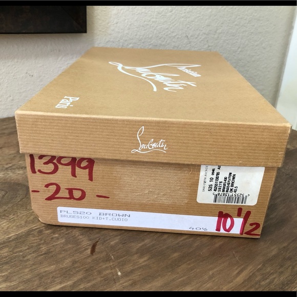 Christian Louboutin Bruges 100 Dark Brown Leather Platform Pumps Sz 40.5 /US 10 - Picture 12 of 12
